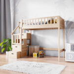 IVI Κουκέτα Loft με σκαλοπάτια ΜΑΣΙΦ ξύλο - Image 3