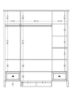 Τετράφυλλη ντουλάπα με καθρέφτη Orion - Image 7