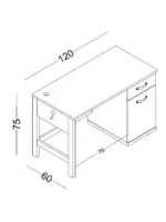 Γραφείο απλό Porto - Image 2