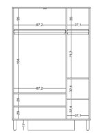 Τρίφυλλη ντουλάπα Sofia - Image 4