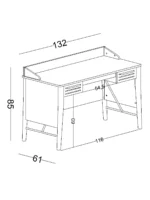 Γραφείο απλό Twin - Image 3
