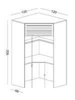 Γωνιακό γραφείο με ντουλάπι Twin - Image 5