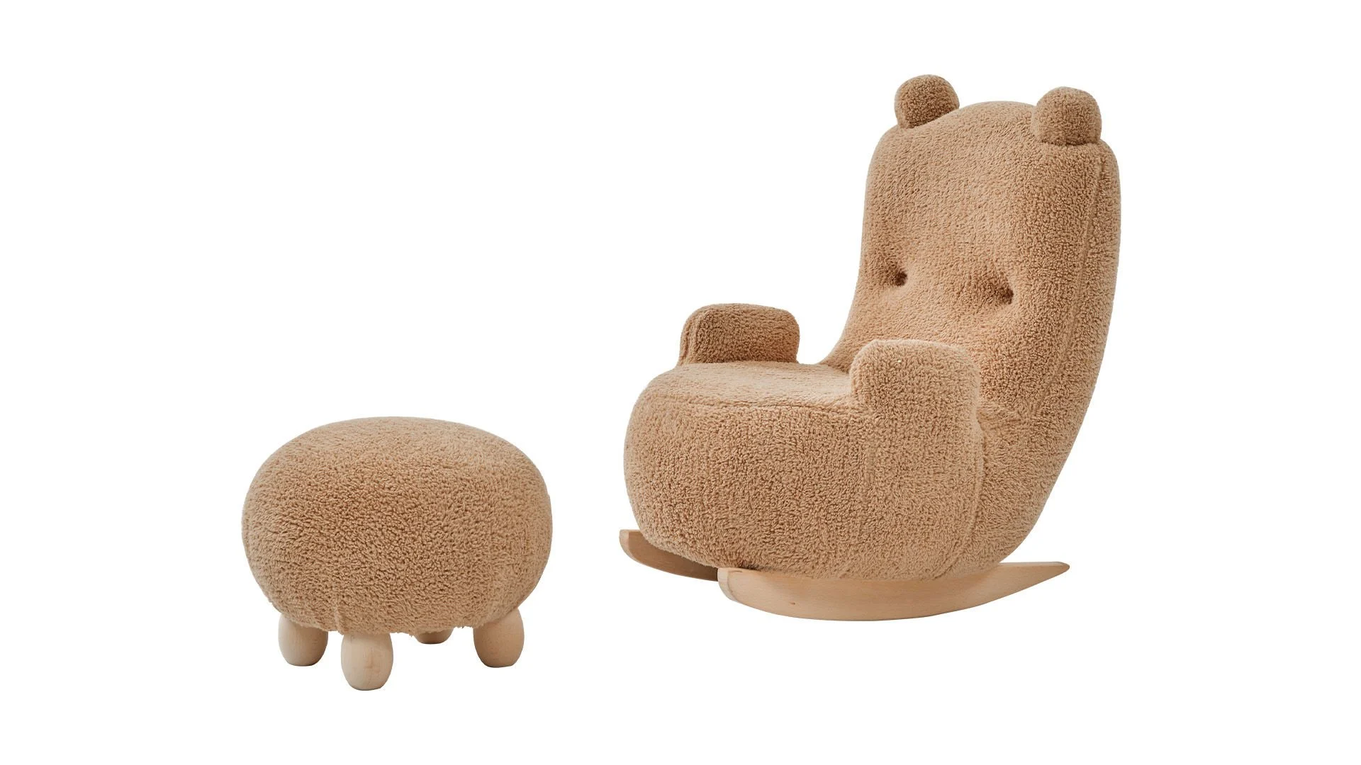 Panda Κουνιστή πολυθρόνα Panda με υποπόδιο (Καφέ) - Image 1