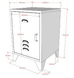 Κομοδίνο Bronxx Γκρι - Image 4