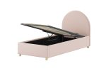 Κρεβάτι Moon Ροζ με αποθηκευτικό χώρο