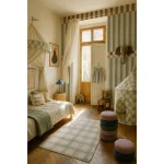 Ταπετσαρία Stripes happy green and cherry - Image 2