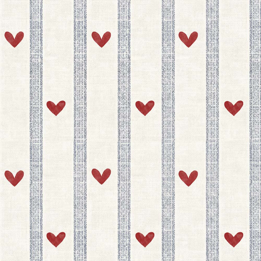 hearts Ταπετσαρία Hearts and stripes morning - Image 1