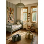 Ταπετσαρία Stripes blue green Upside down - Image 3